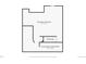 A basement floor plan with a finished and unfinished area including stairs to the first level at 2826 S Lansing Way, Aurora, CO 80014