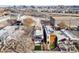 Aerial view of property and surrounding area, including highway at 3444 Mariposa St, Denver, CO 80211