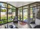 Inviting sunroom with floor-to-ceiling windows offering views of the landscaped backyard at 3419 Traver Dr, Broomfield, CO 80023