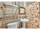 Small bathroom with tiled floors and a stall shower at 1281 Myrtle St, Brighton, CO 80601