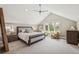 Spacious main bedroom with vaulted ceilings, large windows, and cozy furnishings at 1832 W 33Rd Ave, Denver, CO 80211