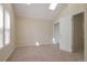 A carpeted bedroom with vaulted ceilings and skylights along with a closet at 18171 E Arizona Ave # B, Aurora, CO 80017
