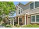 Two-story townhome with brick accents, featuring a well-manicured lawn, lush landscaping, and welcoming entrance at 18171 E Arizona Ave # B, Aurora, CO 80017