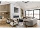 Open living space with large windows, fireplace, and stylish furniture at 3120 Braun Ct, Golden, CO 80401