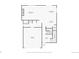 First floor layout featuring a Gathering room with fireplace, open kitchen, dining area, and garage at 2549 Loon Cir, Castle Rock, CO 80104