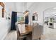 Dining room with vaulted ceiling and view to outdoor patio at 2805 Masters Ln, Castle Rock, CO 80104