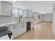 Modern kitchen featuring white cabinets, quartz countertops, and stainless steel appliances at 8694 E Eastman Ave, Denver, CO 80231