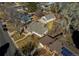 Aerial view of property showcasing landscaping and nearby neighborhood at 2061 E Floyd Ave, Englewood, CO 80113