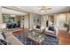 Open-concept living room with hardwood floors, neutral walls, and a cozy seating area with ample natural light at 12408 E Ohio Ave, Aurora, CO 80012