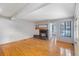 Living room with fireplace and hardwood floors at 4862 E Kentucky Ave # D, Denver, CO 80246