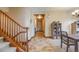 Wooden staircase with a simple design leading to the second floor at 10730 Pinewalk Way, Highlands Ranch, CO 80130