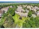 Scenic aerial shot of a neighborhood with mature trees, green lawns, and well maintained homes at 14064 E Whitaker Dr, Aurora, CO 80015