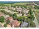 High-angle view of a residential neighborhood with well-kept homes, mature trees, and winding roads at 14064 E Whitaker Dr, Aurora, CO 80015