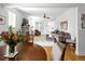Bright living space with a fireplace and views into the dining and sitting areas at 1282 S Sherman St, Denver, CO 80210