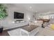 Inviting living room with a modern media console, a large television, and comfortable seating on a plush rug at 11250 Florence St # 30B, Commerce City, CO 80640