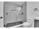 Contemporary bathroom with a glass shower and modern tiling at 300 S Franklin St, Denver, CO 80209