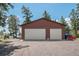 View of detached two car garage with ample parking space at 8453 S Scenic Dr, Morrison, CO 80465