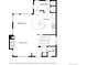 Detailed floor plan showcasing the layout of the home's kitchen, dining area, living room, mudroom, and half bath at 2161 Willow Ct, Denver, CO 80238