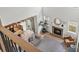 Open concept living room features a fireplace and adjoins the kitchen for easy entertaining at 2463 Tavern Way, Castle Rock, CO 80104