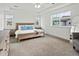 Bright bedroom with multiple windows, carpet floors, and minimalist design that creates a peaceful and relaxing ambiance at 2463 Tavern Way, Castle Rock, CO 80104