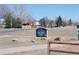 Entrance sign for Lake Arbor Park, showcasing the park's name and location at 8112 Gray Ct # 394, Arvada, CO 80003