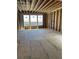 Unfinished living room with three large windows providing natural light and exposed wood framing at 664 Deer Park, Watkins, CO 80137