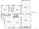 Floor plan showing the layout of the house, including the bedrooms, bathrooms, living room, dining room, and kitchen at 3550 Eudora St, Denver, CO 80207