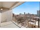 Private balcony with city and mountain views at 1433 N Williams St # 801, Denver, CO 80218