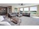 Expansive living room with large windows offering scenic views and a comfortable seating area at 6078 Bridle Path Ln, Parker, CO 80134