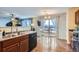 Kitchen dining area with a table and chairs, and access to the backyard at 10699 Durango Pl, Longmont, CO 80504