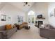 Comfortable living room featuring fireplace, plush seating, and tons of natural light at 218 Highland Ter, Breckenridge, CO 80424