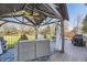 Relaxing gazebo on a wooden deck with outdoor seating, perfect for entertaining at 7378 Geode Ct, Castle Rock, CO 80108