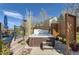 Inviting hot tub is encased by wood fencing, ready to melt away the stress of the day at 7378 Geode Ct, Castle Rock, CO 80108