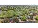 Aerial view featuring homes near paths and fields, enhanced by lush greenery at 10759 Clermont St, Thornton, CO 80233