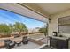 Enjoy views from this outdoor patio with comfortable seating at 13950 E Oxford Pl # A-104, Aurora, CO 80014