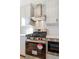 Close-up of stainless steel range and backsplash in kitchen area, modern design at 5725 W 91St Ave, Westminster, CO 80031