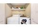 Laundry room with a shelf, washer and dryer hookups at 1825 Spaulding Cir, Superior, CO 80027