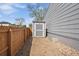 Image of a gray shed located next to the house and along the fence, providing extra outdoor storage space at 292 S Pembrook St, Castle Rock, CO 80104