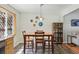 Bright dining area with wood table, decor accents, and views from the large window at 1395 S Kendall St, Lakewood, CO 80232
