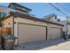 View of the home's two car garage at 427 Milwaukee St, Denver, CO 80206