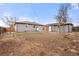 Large backyard featuring a pergola, shed, and ample space for outdoor activities at 2713 S Hazel Ct, Denver, CO 80236