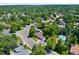 A tranquil neighborhood featuring mature trees and well-maintained homes with a community pool nearby at 6143 S Ash E Cir, Centennial, CO 80121
