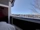 Spacious balcony offering city and mountain views at 14221 E 1St Dr # 304, Aurora, CO 80011