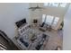 Bright living room featuring a fireplace, soaring ceilings, and many windows at 8240 S White Crow St, Aurora, CO 80016
