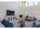 Bright living room with a fireplace and large windows providing natural light at 8240 S White Crow St, Aurora, CO 80016