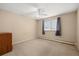 Cozy bedroom with natural light, plush carpeting, and a spacious closet for comfortable living at 720 S Clinton St # 1B, Denver, CO 80247