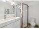 Updated bathroom featuring a modern vanity and glass shower at 2731 S Pearl St, Englewood, CO 80113