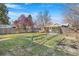 Charming backyard with green space, garden beds, and a cozy patio seating area, perfect for outdoor living at 4476 S Lincoln St, Englewood, CO 80113