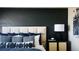 Tastefully decorated main bedroom features a padded headboard and elegant bedside lighting at 14877 Arbor W Blvd, Thornton, CO 80602