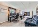 Spacious basement with an office area, comfortable seating, and great potential for customization at 7716 Shenandoah Dr, Elizabeth, CO 80107
